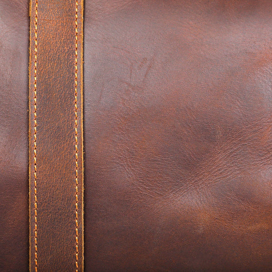 Brown Leather Weekender Bag | JANEIRO