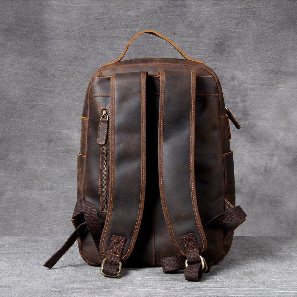 Tan Leather Backpack | CAREA