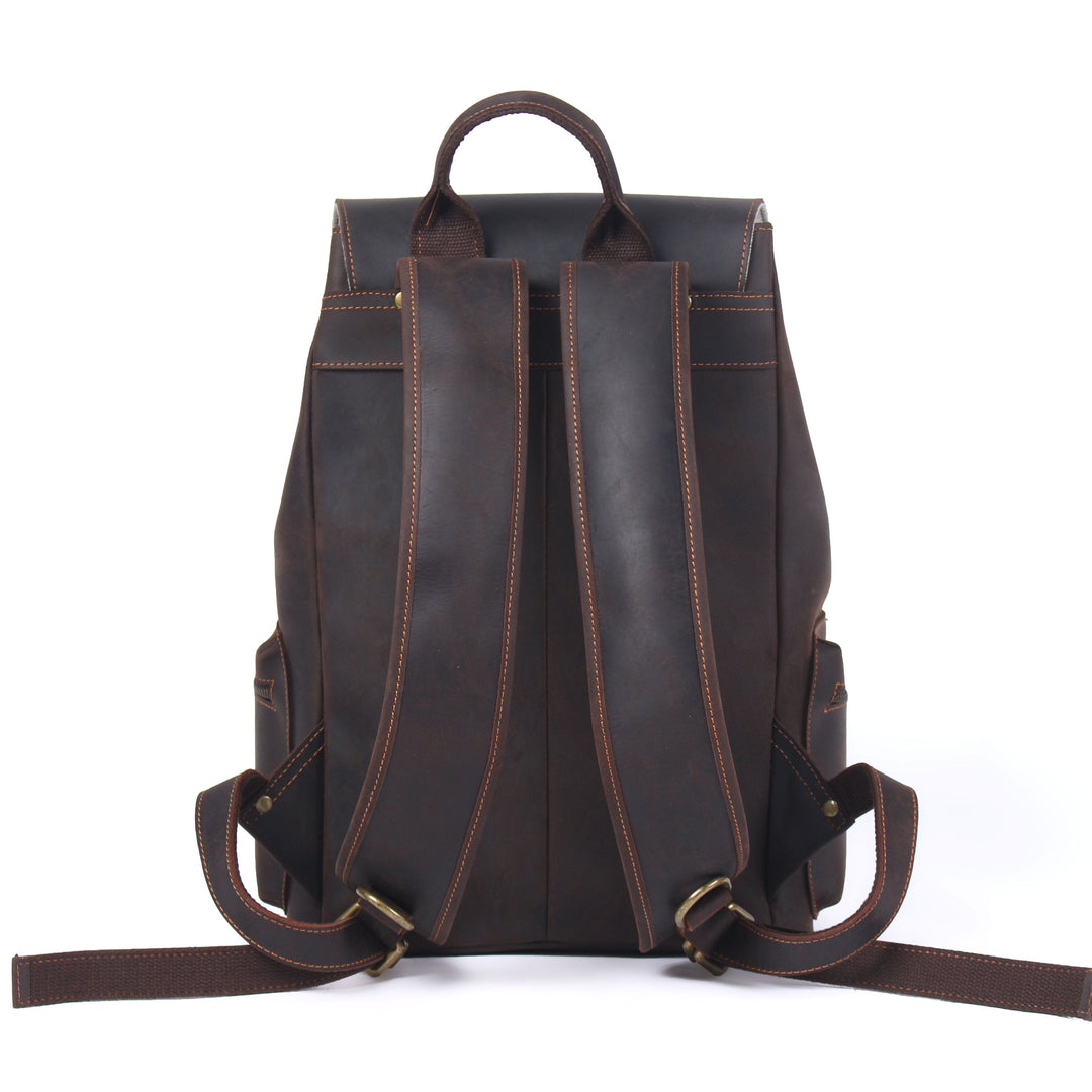 Leather Drawstring Backpack | DASHAN