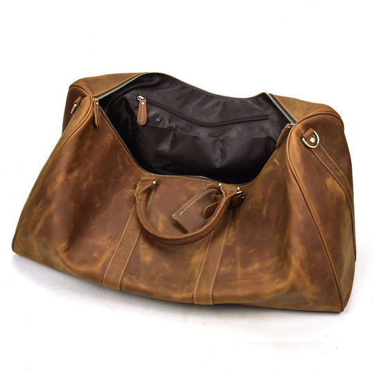 Brown Leather Holdall | SANTIAGO