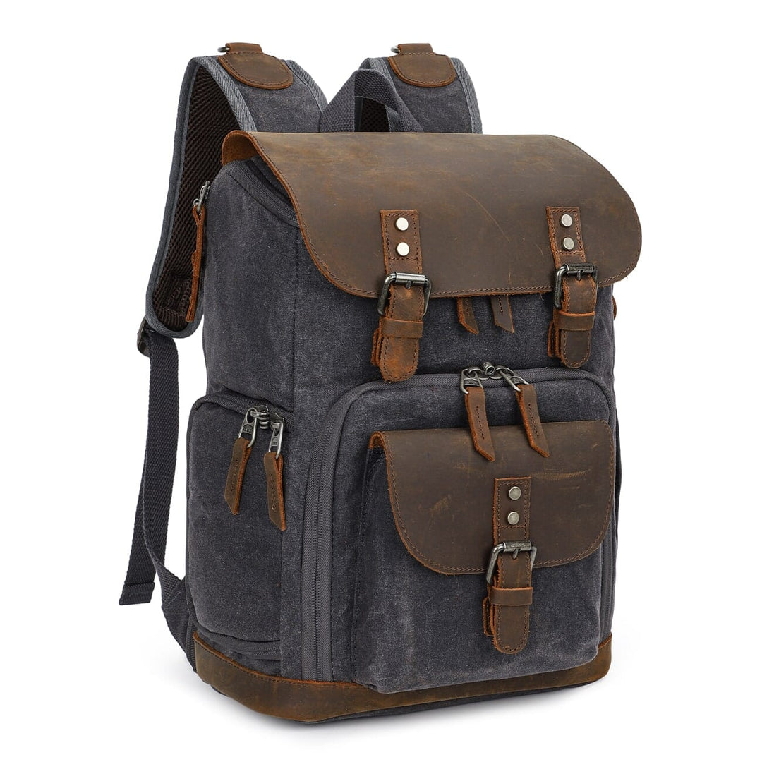 Vintage Leather Camera Backpack | DENALI