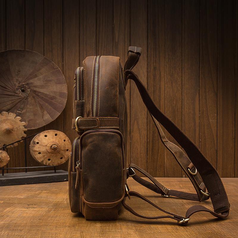 Brown Leather Backpack | ÜRSUS