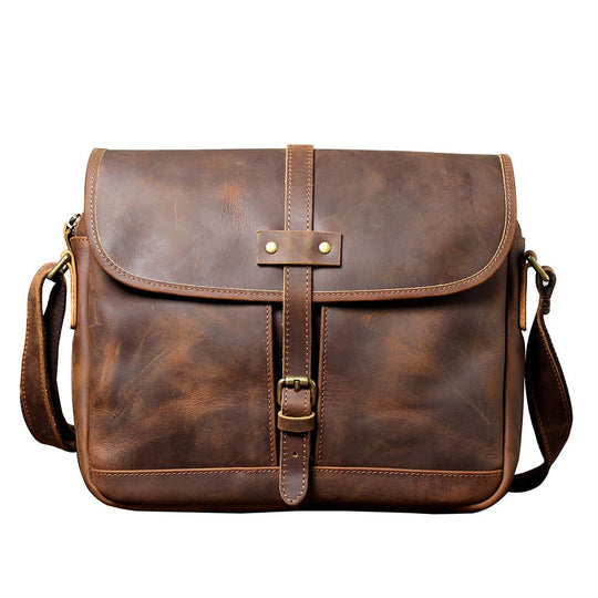 Vintage Leather Messenger Bag | ERIKA