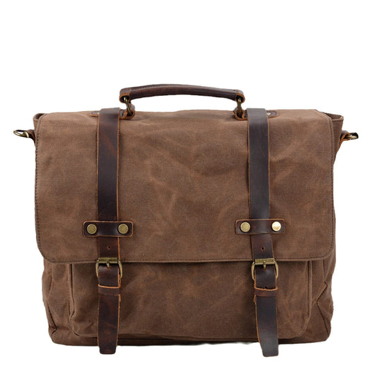 Canvas and Leather Messenger Bag | ORLANDO