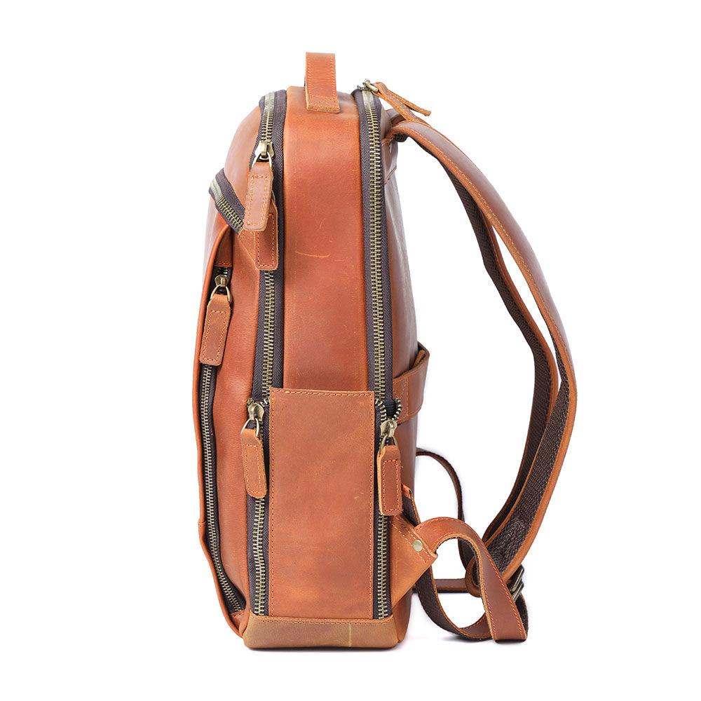 Leather Laptop Rucksack | ROSKA