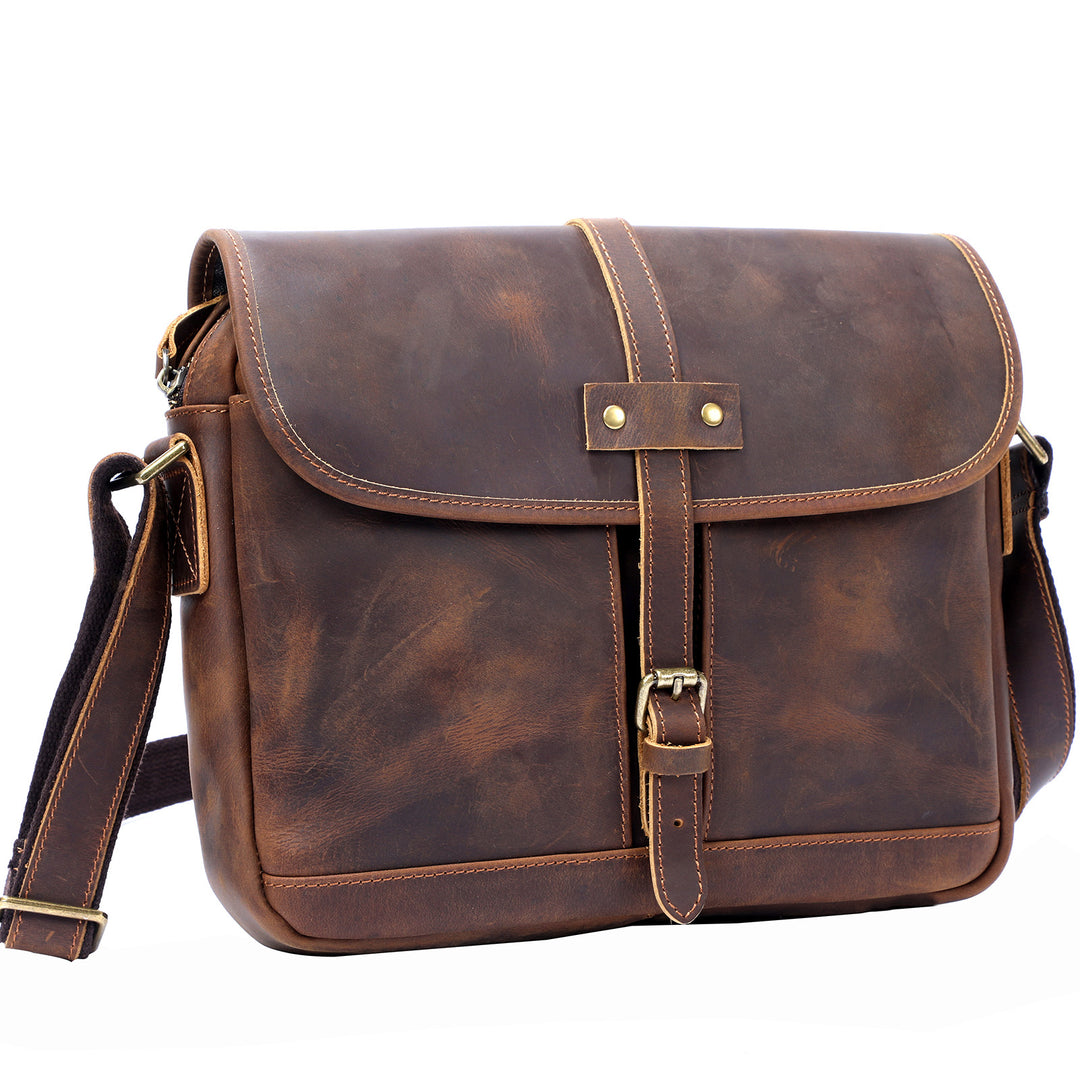 Vintage Leather Messenger Bag | ERIKA