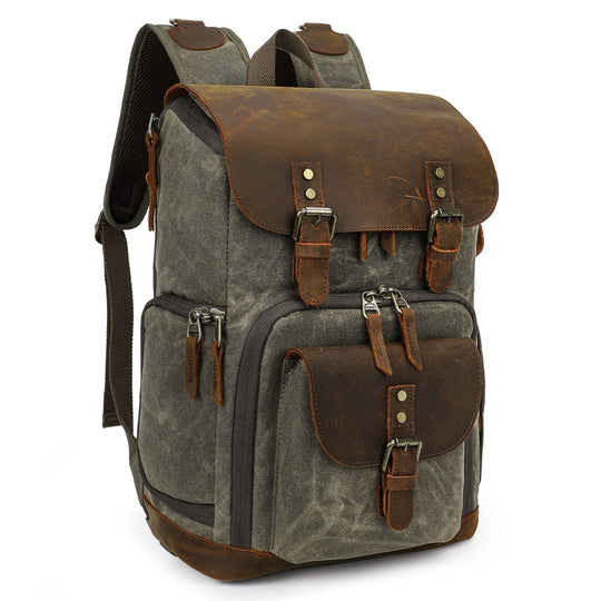 Vintage Leather Camera Backpack | DENALI