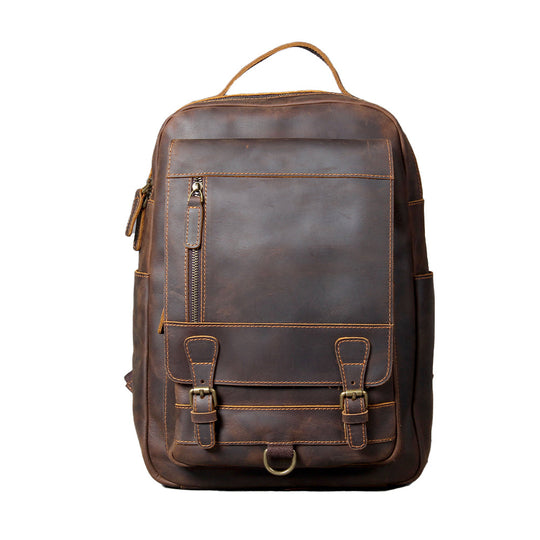 Tan Leather Backpack | CAREA