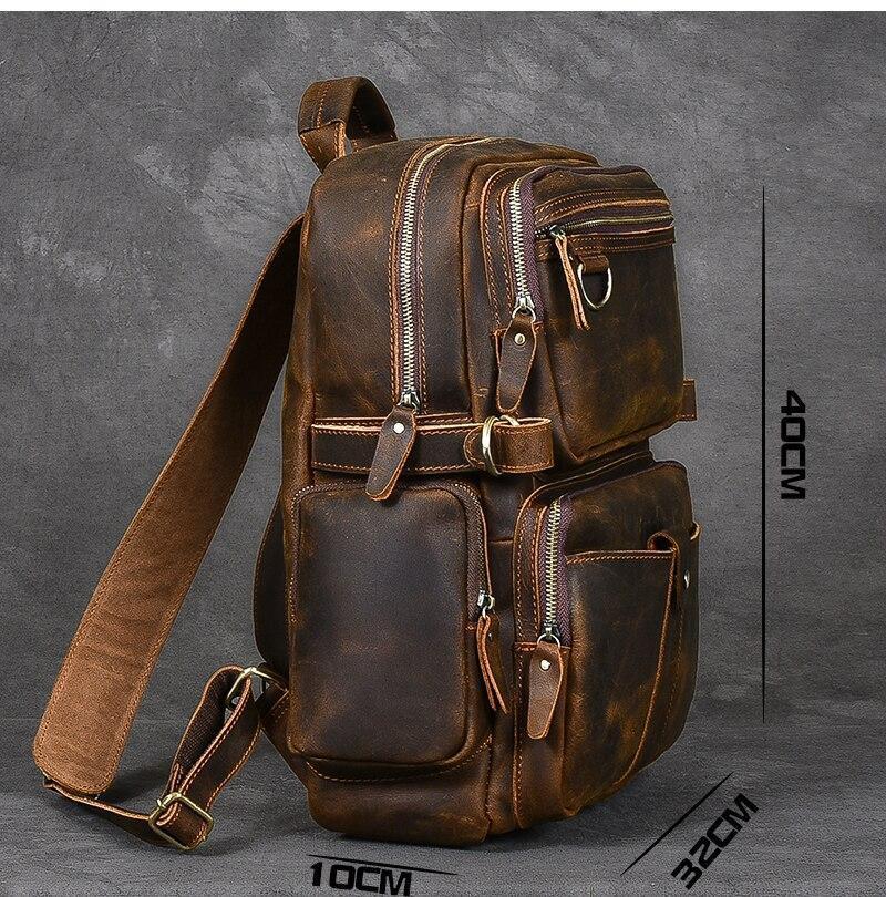 Brown Leather Backpack | ÜRSUS