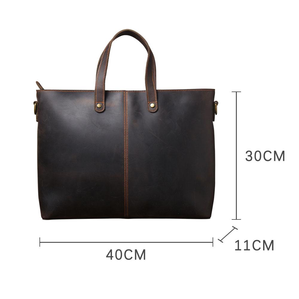 Brown Leather Tote Bag | AIKA