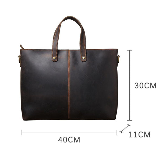 Brown Leather Tote Bag | AIKA