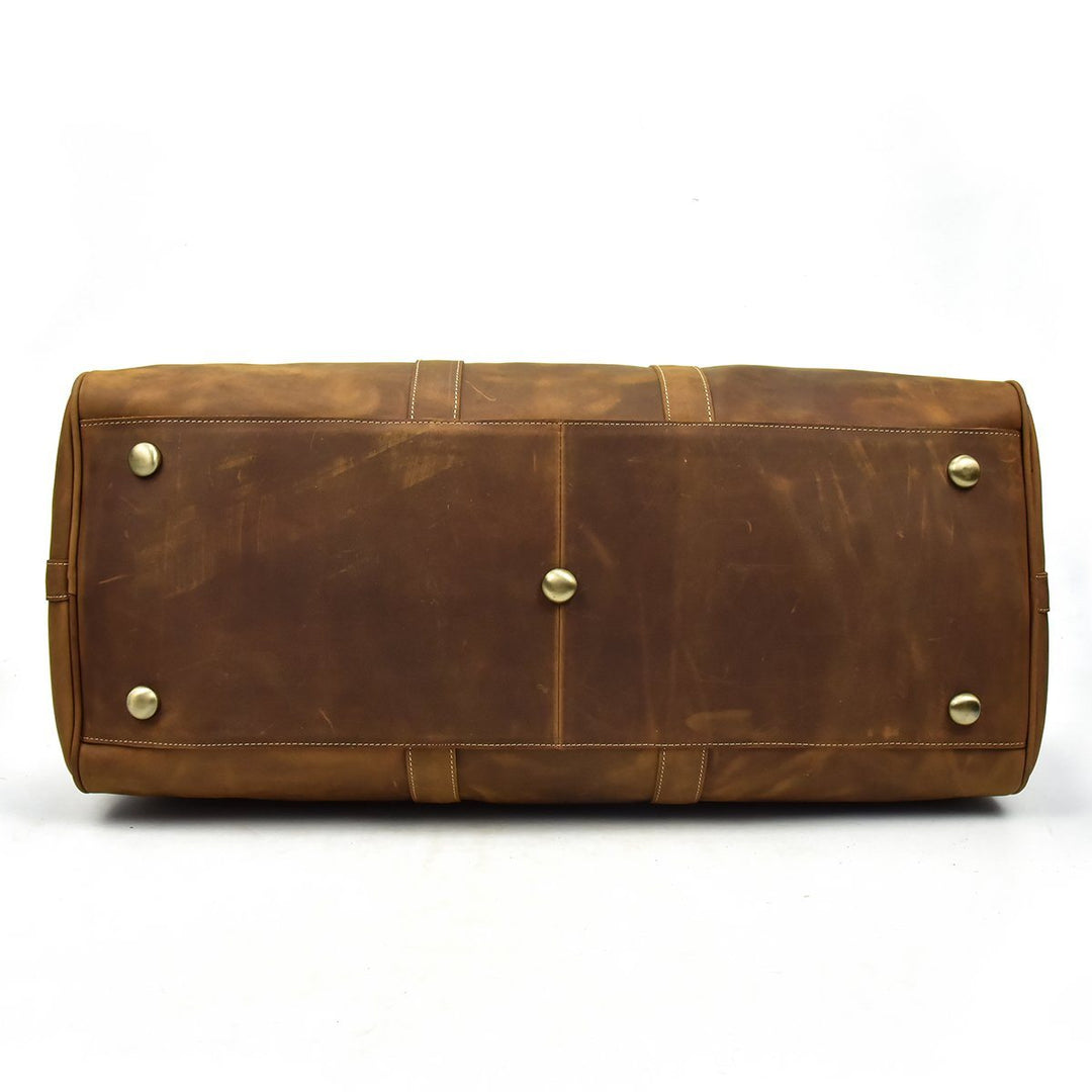 Brown Leather Holdall | SANTIAGO