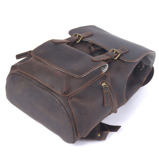 Leather Drawstring Backpack | DASHAN