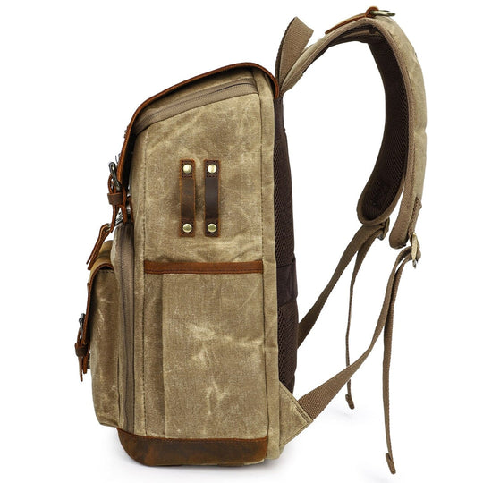 Vintage Leather Camera Backpack | DENALI