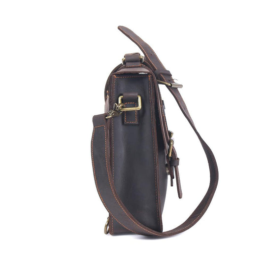 Leather Courier Bag | ZAINA