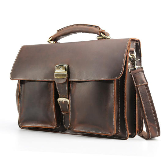 Brown Leather Shoulder Bag | NIARA