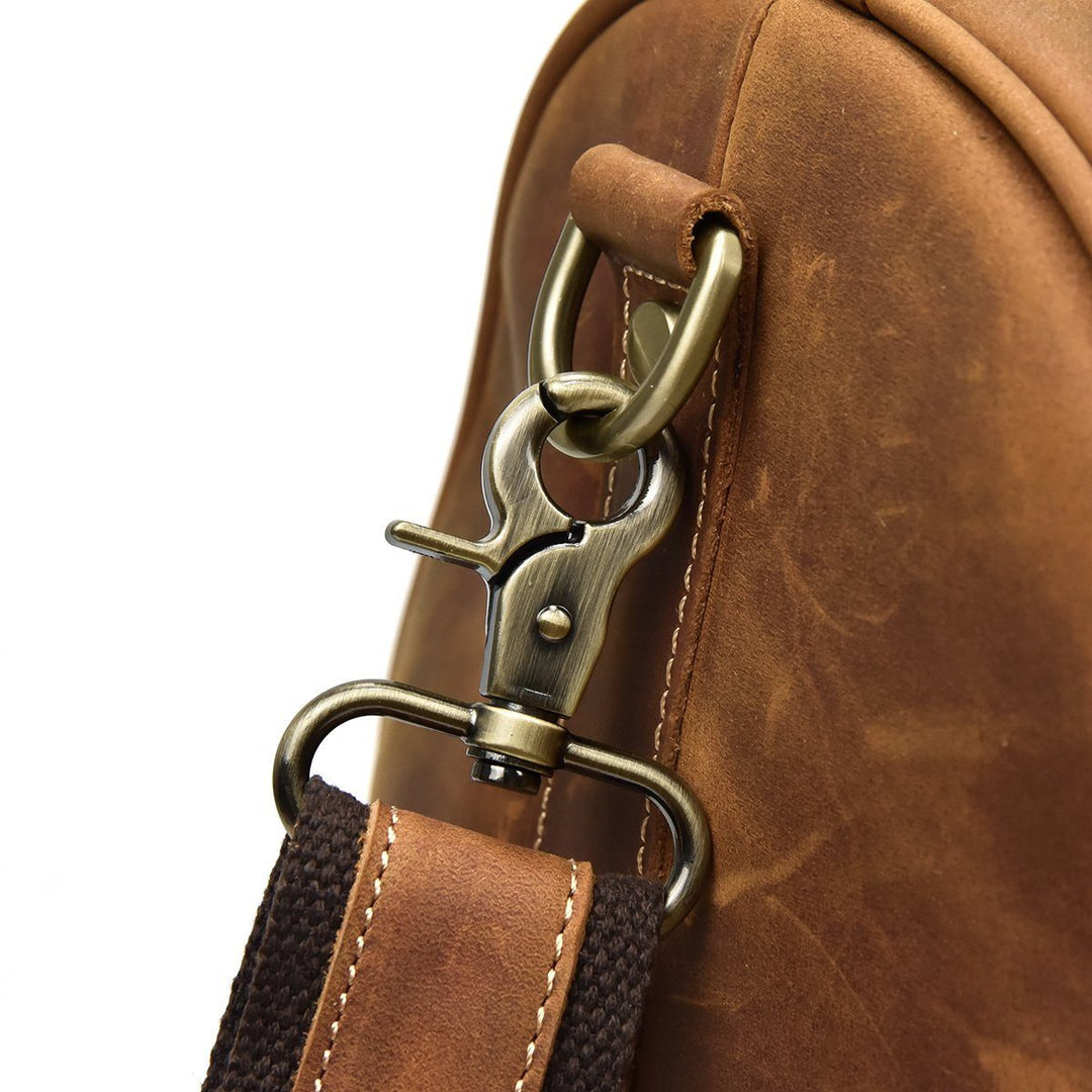 Brown Leather Holdall | SANTIAGO