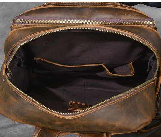 Brown Leather Backpack | ÜRSUS