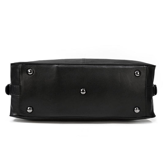 Black Leather Holdall | MONTERREY