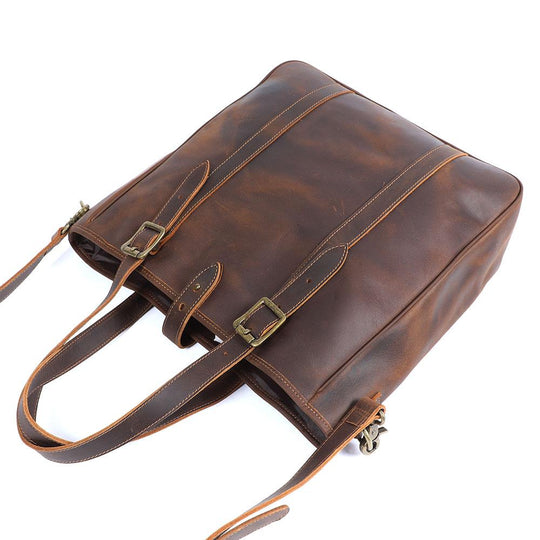 Vintage Leather Tote Bag | OLANA