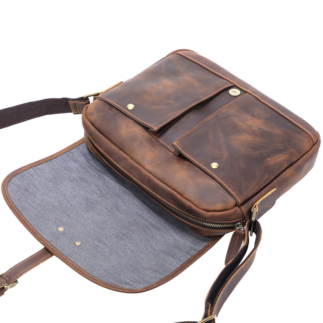 Vintage Leather Messenger Bag | ERIKA