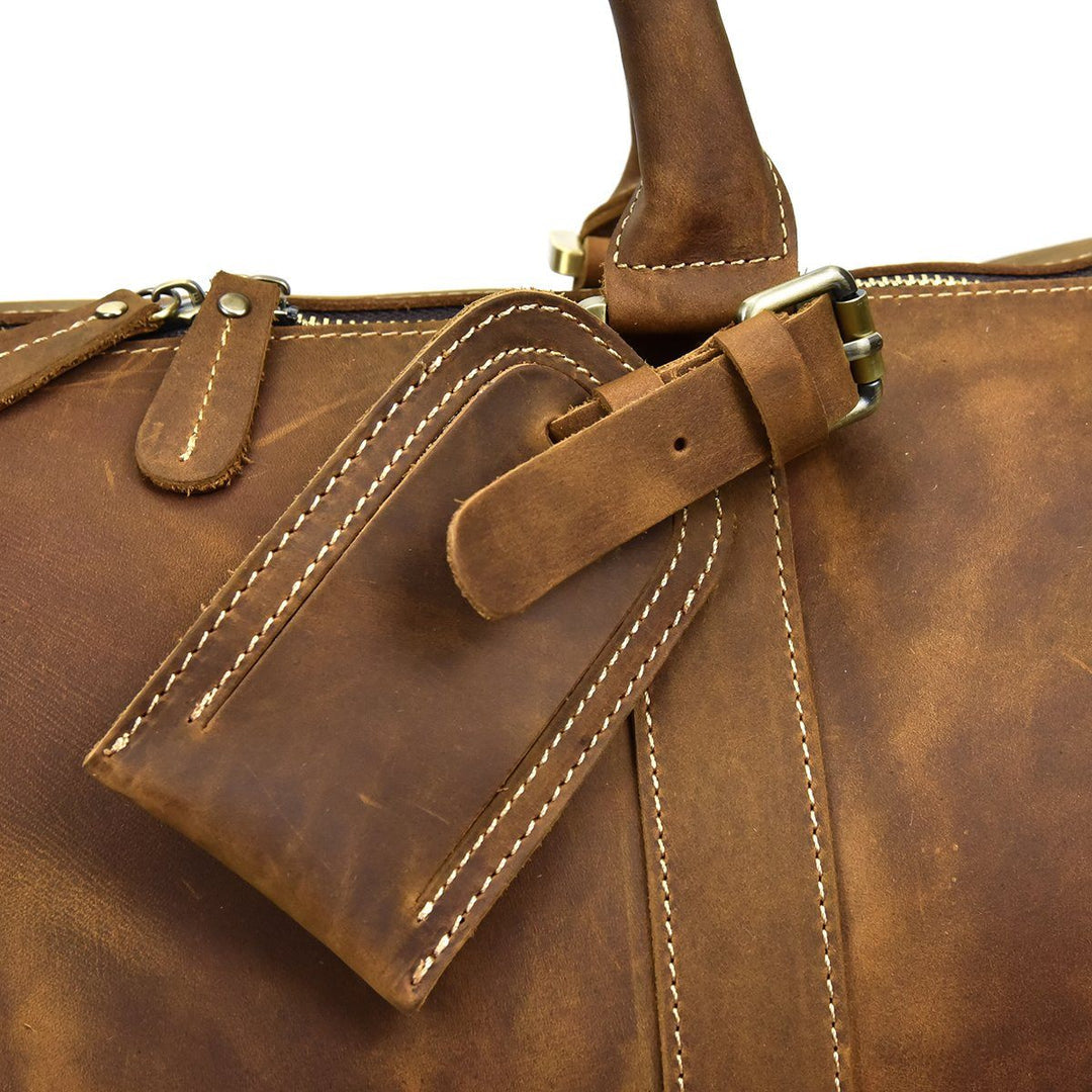 Brown Leather Holdall | SANTIAGO