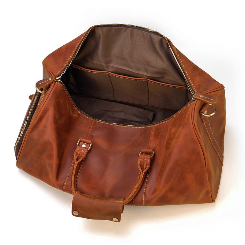 Brown Leather Duffle Bag | SALVADOR