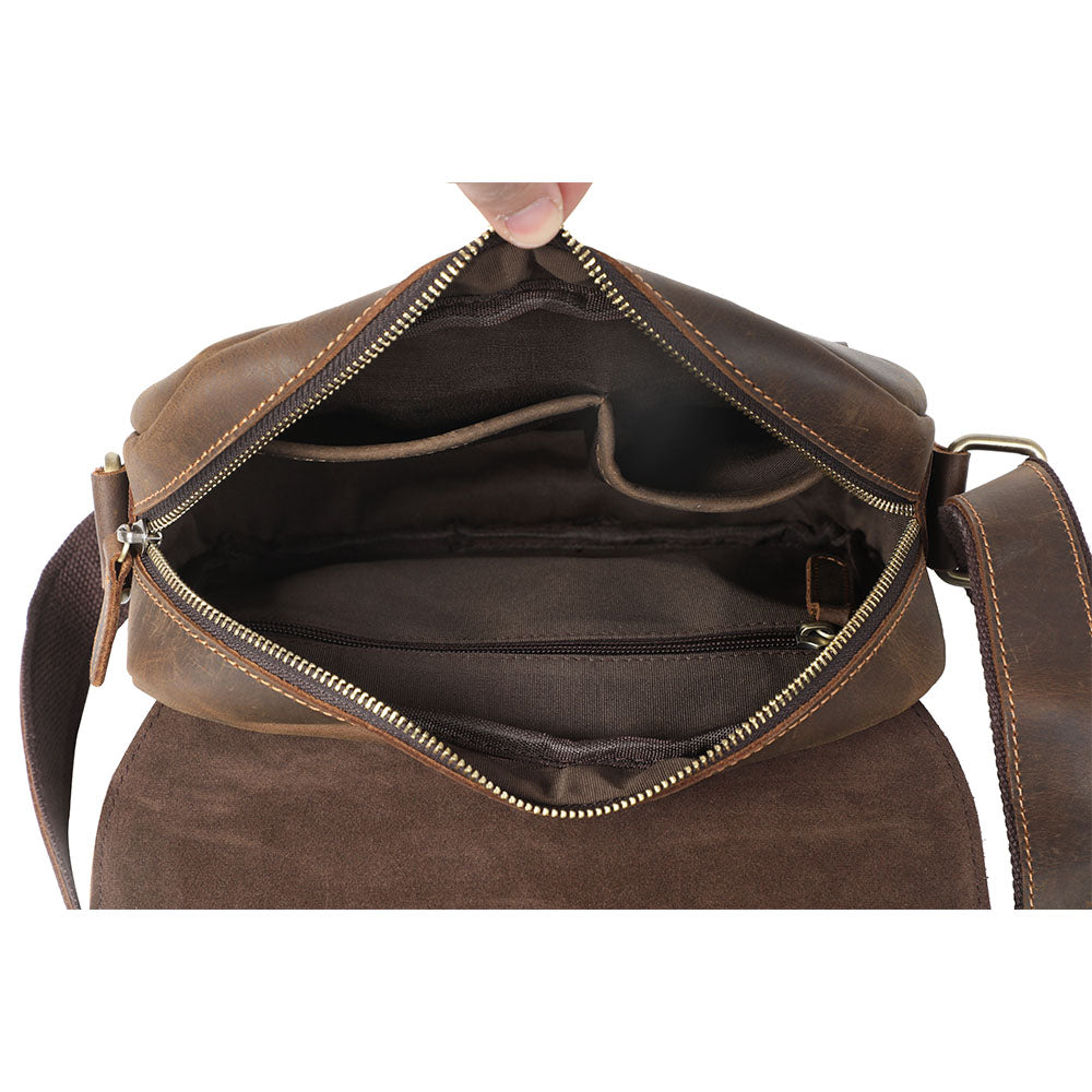 Small Leather Messenger Bag | JAYA