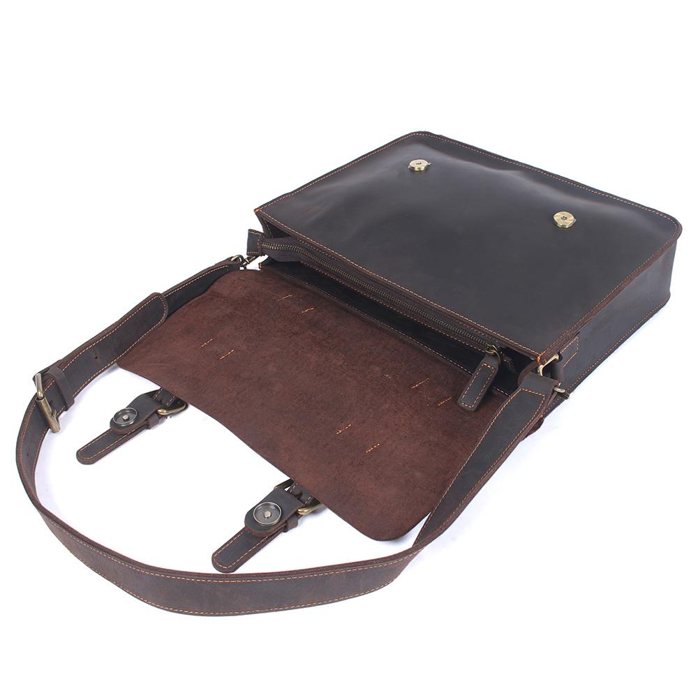 Leather Courier Bag | ZAINA