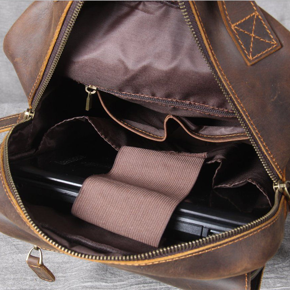 Tan Leather Backpack | CAREA