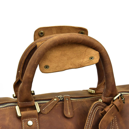 Brown Leather Holdall | SANTIAGO