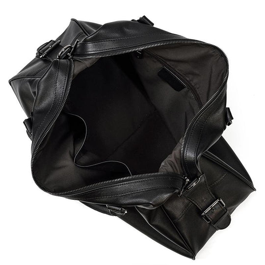 Black Leather Holdall | MONTERREY