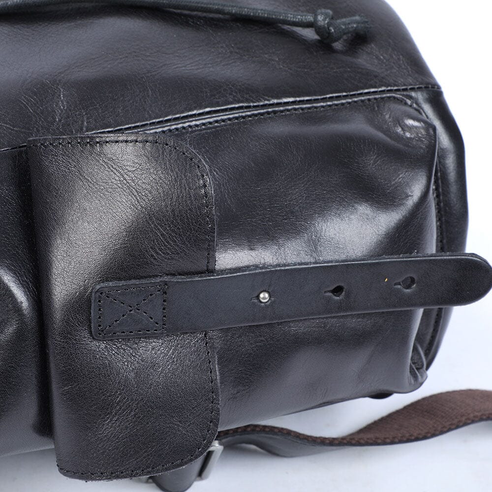 Small Black Leather Backpack | WALTER