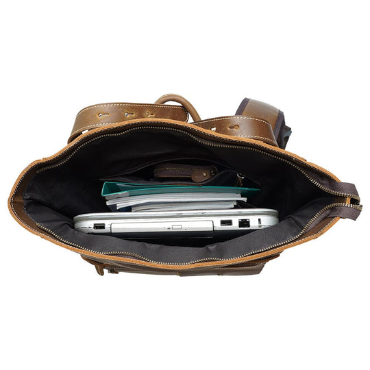 Leather Laptop Bookbag | VINSON