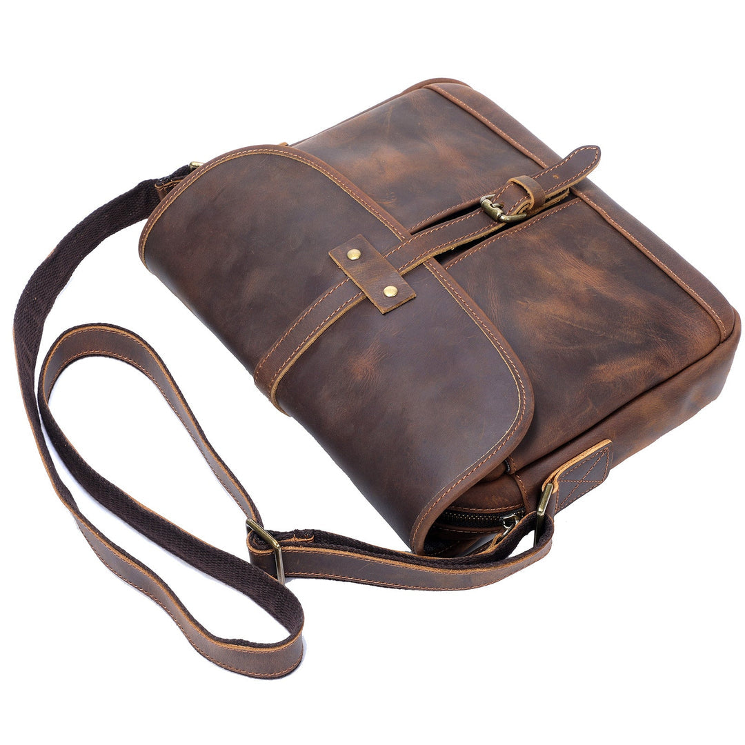 Vintage Leather Messenger Bag | ERIKA