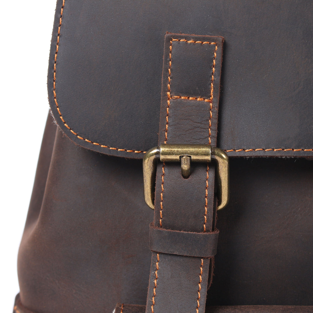 Leather Drawstring Backpack | DASHAN