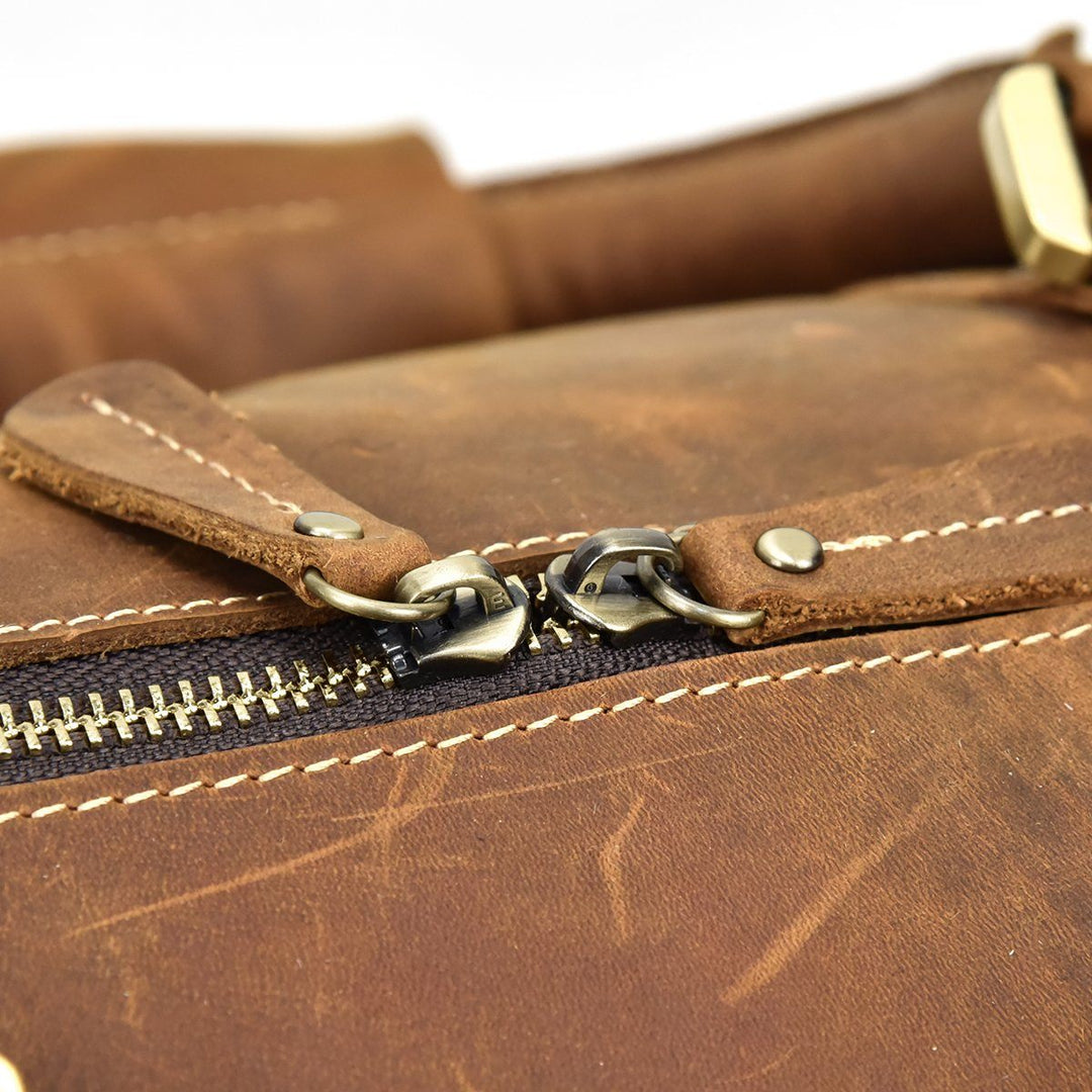 Brown Leather Holdall | SANTIAGO