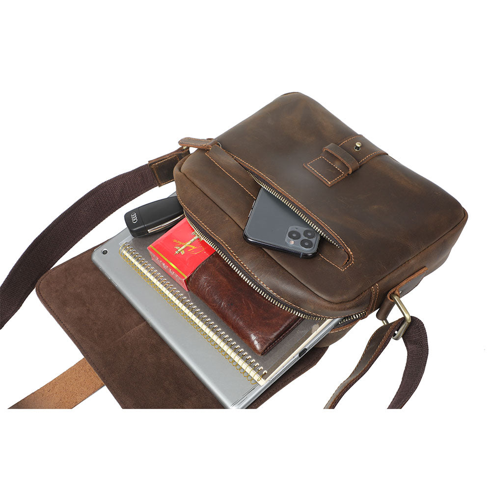 Small Leather Messenger Bag | JAYA