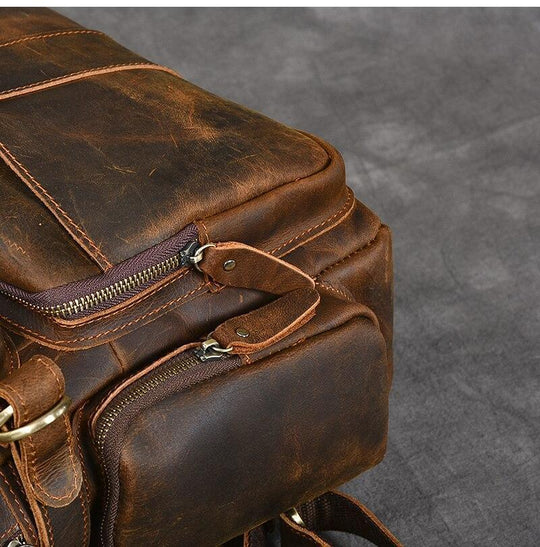 Brown Leather Backpack | ÜRSUS