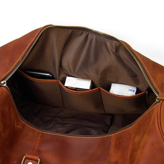 Brown Leather Duffle Bag | SALVADOR