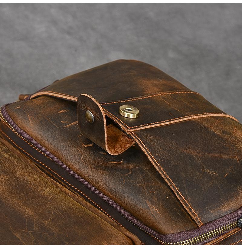 Brown Leather Backpack | ÜRSUS