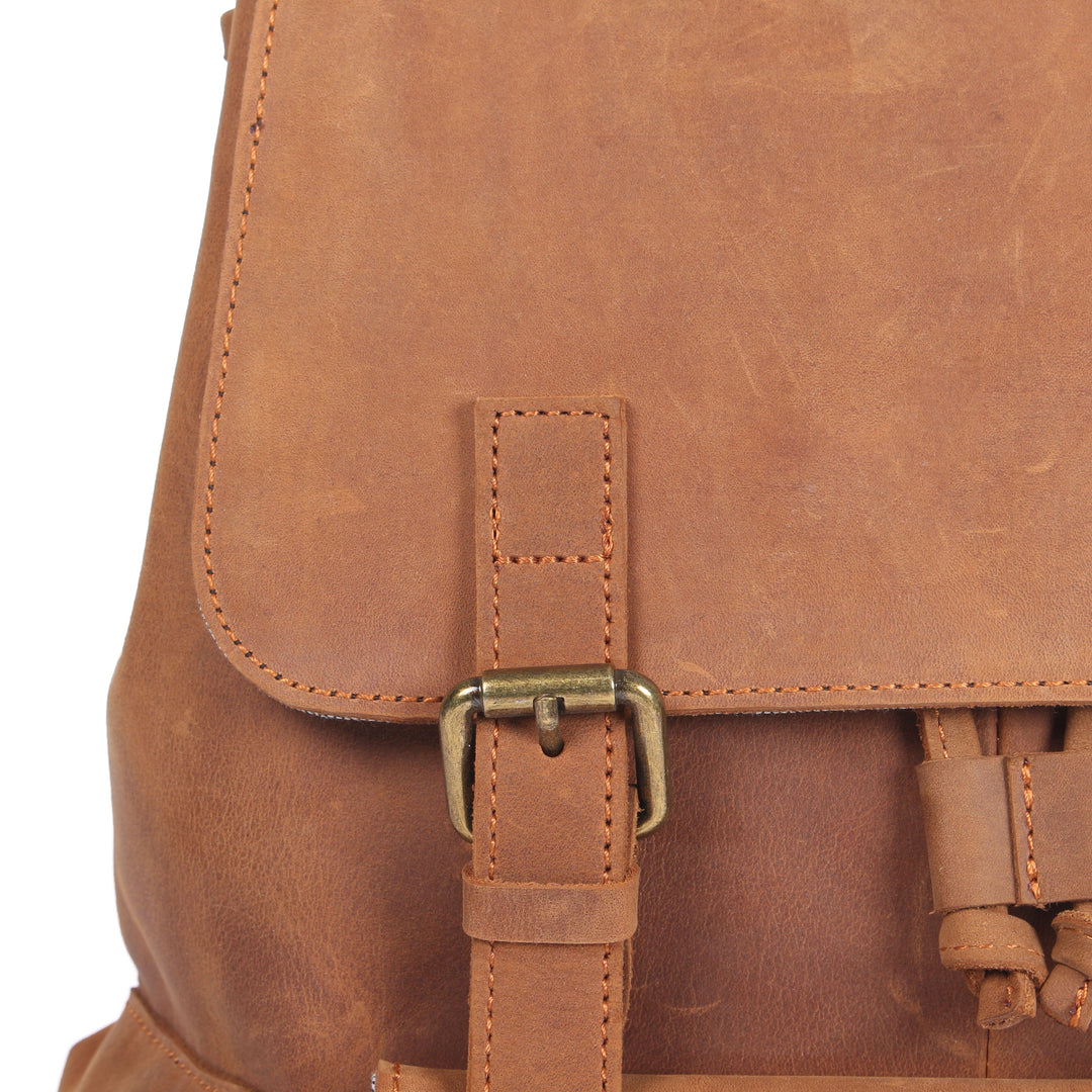 Leather Drawstring Backpack | DASHAN