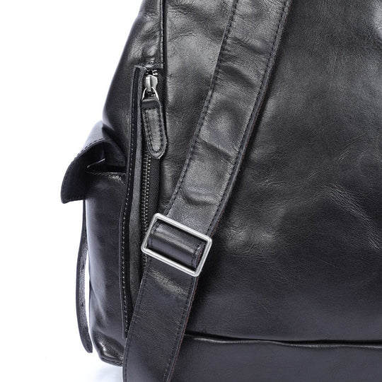 Small Black Leather Backpack | WALTER