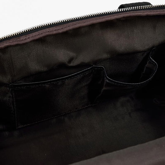 Black Leather Duffle Bag | MERIDA