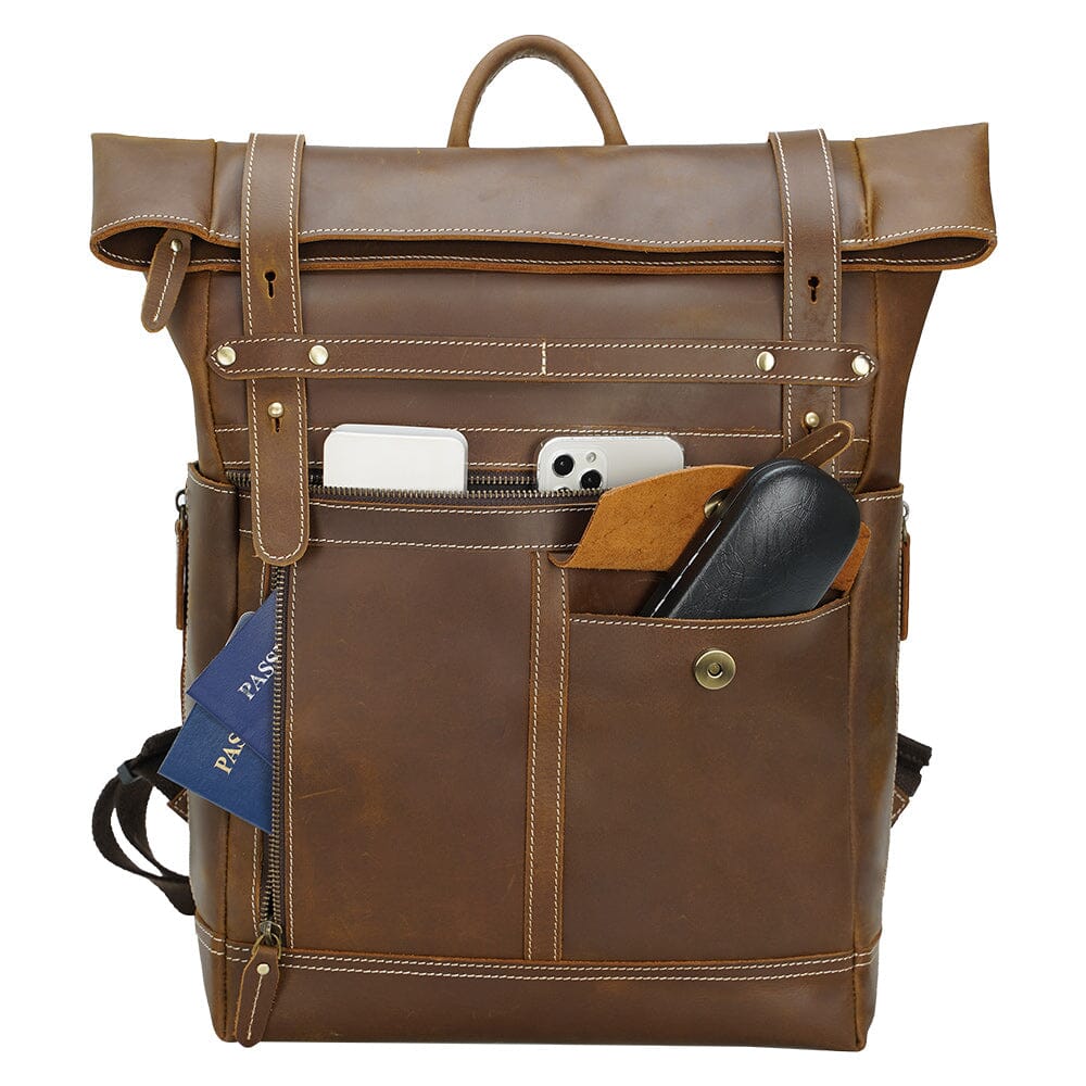 Leather Laptop Bookbag | VINSON