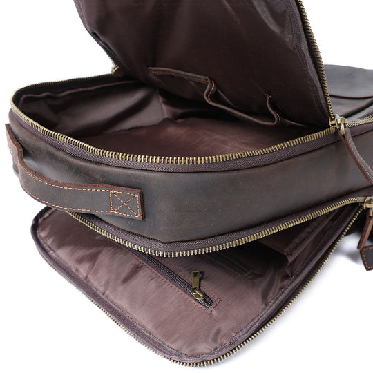 Leather Laptop Rucksack | ROSKA