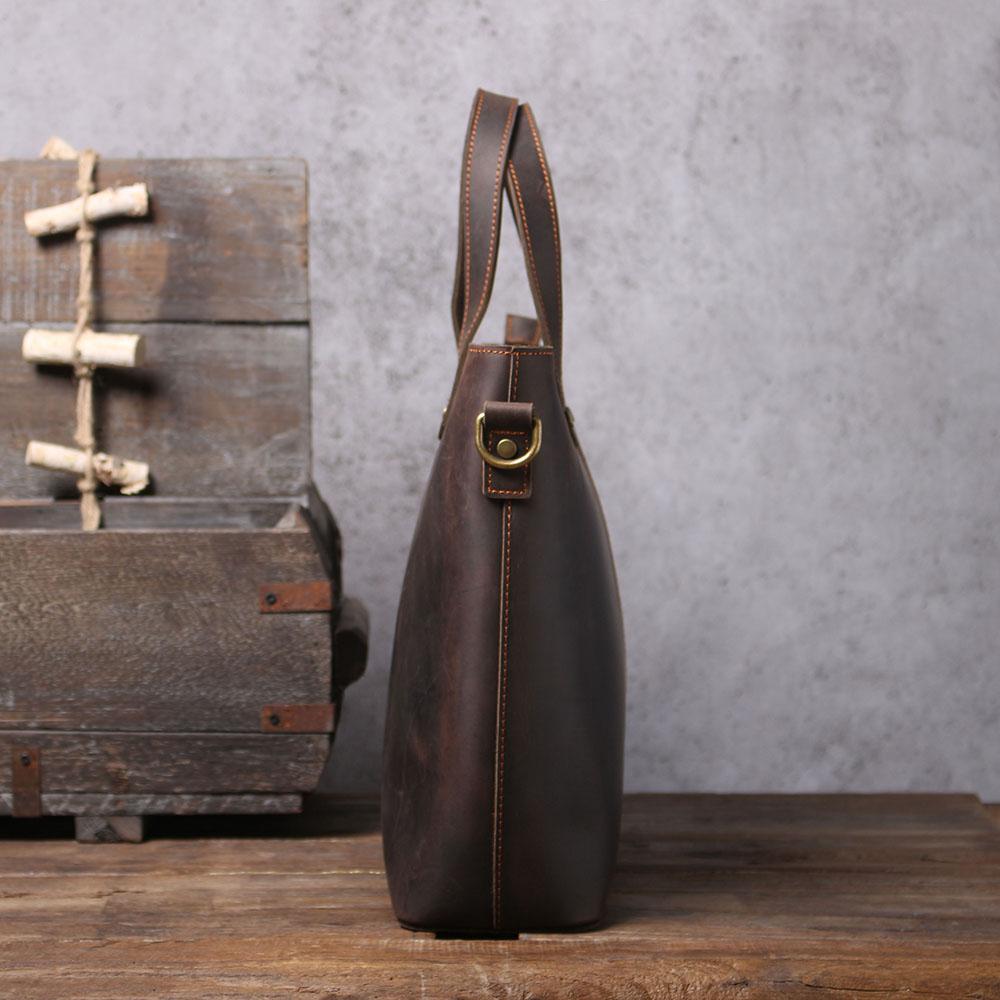 Brown Leather Tote Bag | AIKA