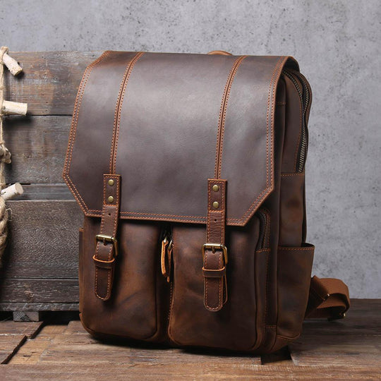 Brown Leather Rucksack | ÅRE