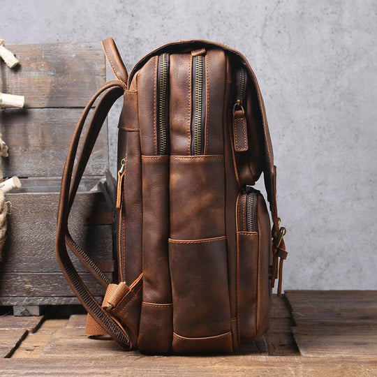 Brown Leather Rucksack | ÅRE