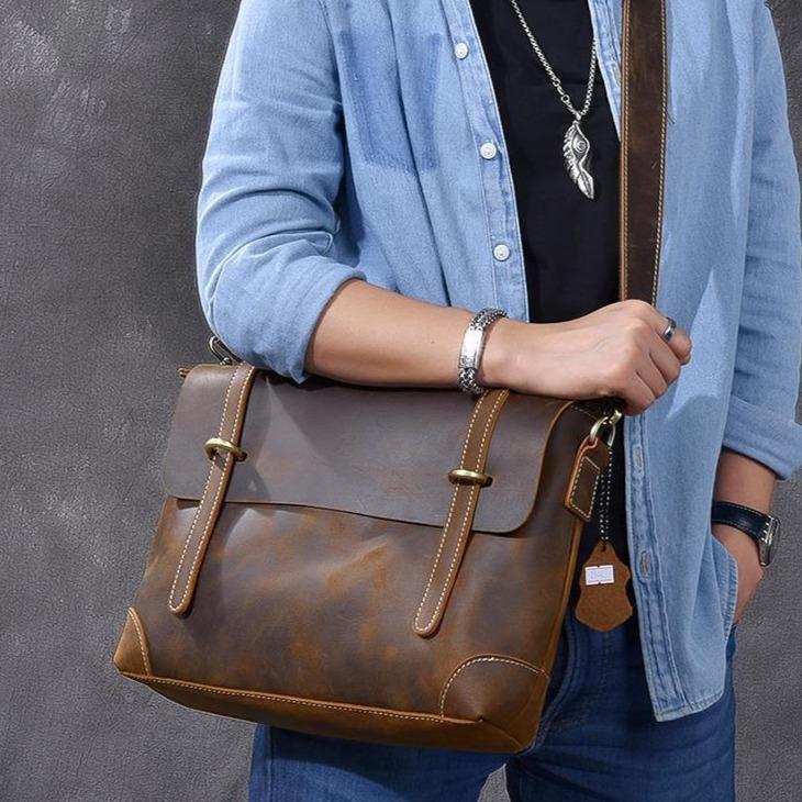 Brown Leather Handbag | AROHA